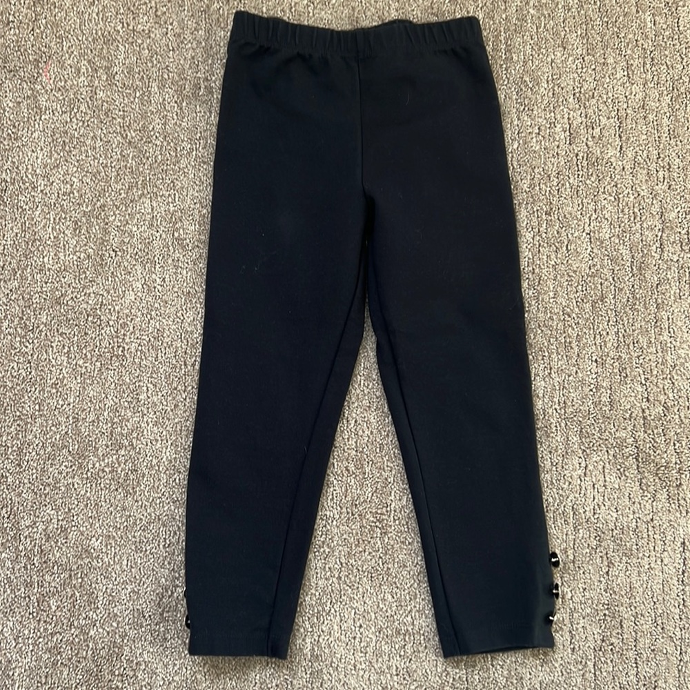 Patachou navy blue pants with 3 buttons on side. Size 8/128 cm slightly cropped
